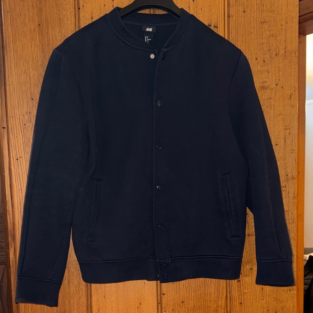 H&M Men's Midnight Blue Bomber Jacket